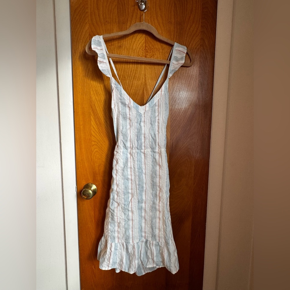 Roxy Linen Apron Dress - Picture 3 of 6